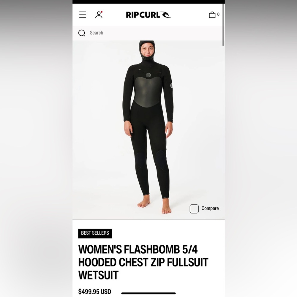 Woman’s Rip Curl Flash Bomb 5/4 Wetsuit in size 6